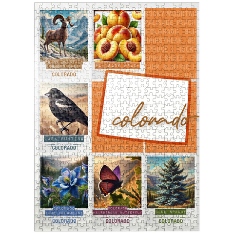 puzzleplate Colorado: State Symbols Poster 500 Jigsaw Puzzle