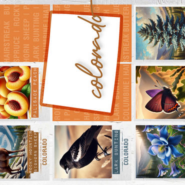 Colorado: State Symbols Poster 500 Jigsaw Puzzle 3D Modell