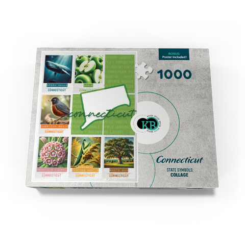 Connecticut: State Symbols Poster 1000 Jigsaw Puzzle box view3