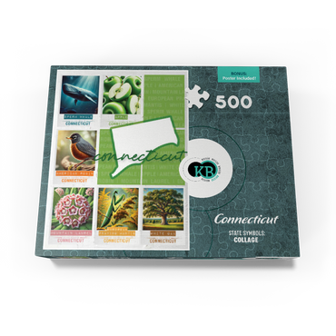 Connecticut: State Symbols Poster 500 Jigsaw Puzzle box view3