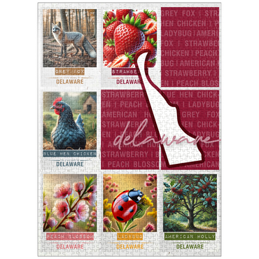 puzzleplate Delaware: State Symbols Poster 1000 Jigsaw Puzzle