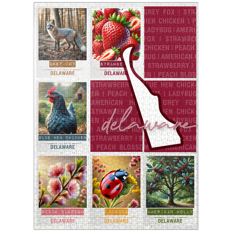 puzzleplate Delaware: State Symbols Poster 1000 Jigsaw Puzzle