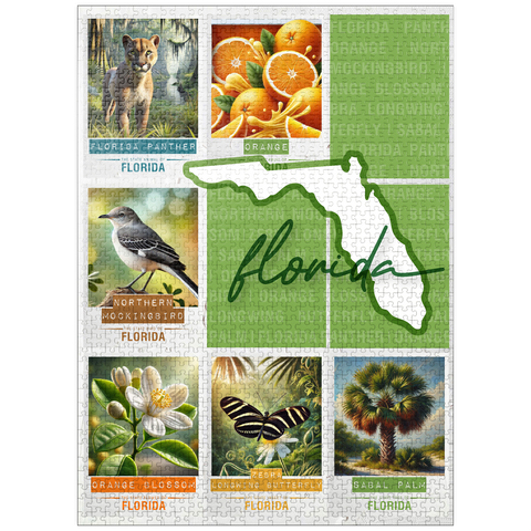 puzzleplate Florida: State Symbols Poster 1000 Jigsaw Puzzle