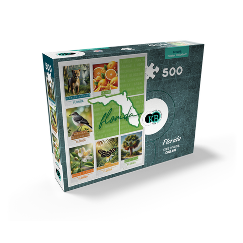 Florida: State Symbols Poster 500 Jigsaw Puzzle box view2