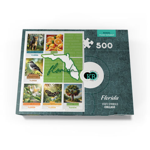 Florida: State Symbols Poster 500 Jigsaw Puzzle box view3
