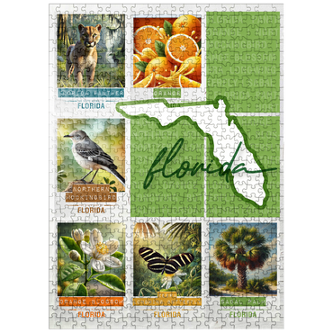 puzzleplate Florida: State Symbols Poster 500 Jigsaw Puzzle