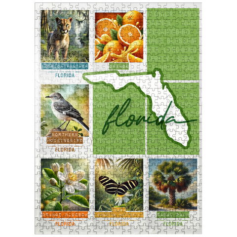 puzzleplate Florida: State Symbols Poster 500 Jigsaw Puzzle