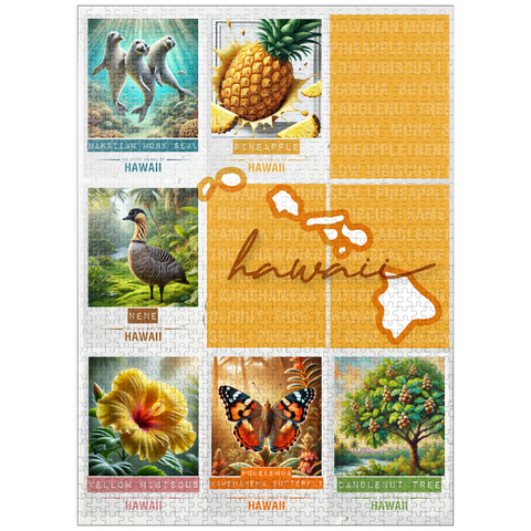 puzzleplate Hawaii: State Symbols Poster 1000 Jigsaw Puzzle