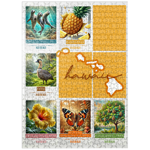 puzzleplate Hawaii: State Symbols Poster 500 Jigsaw Puzzle
