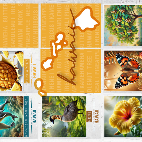 Hawaii: State Symbols Poster 500 Jigsaw Puzzle 3D Modell
