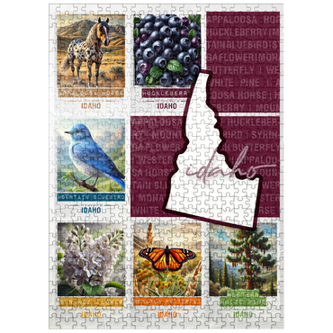 puzzleplate Idaho: State Symbols Poster 500 Jigsaw Puzzle