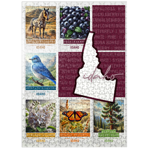 puzzleplate Idaho: State Symbols Poster 500 Jigsaw Puzzle
