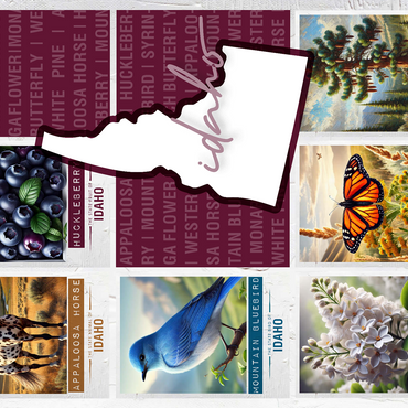 Idaho: State Symbols Poster 500 Jigsaw Puzzle 3D Modell
