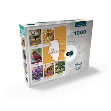 Illinois: State Symbols Poster 1000 Jigsaw Puzzle box view2