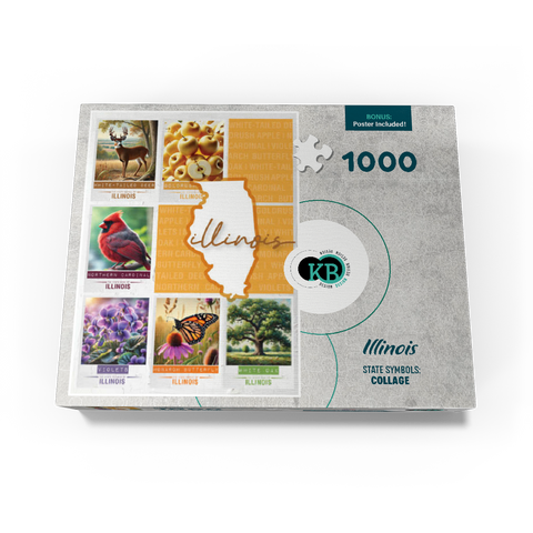 Illinois: State Symbols Poster 1000 Jigsaw Puzzle box view3
