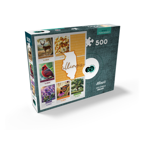 Illinois: State Symbols Poster 500 Jigsaw Puzzle box view2