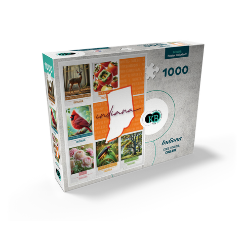 Indiana: State Symbols Poster 1000 Jigsaw Puzzle box view2