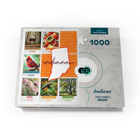 Indiana: State Symbols Poster 1000 Jigsaw Puzzle box view3