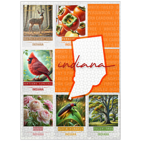 puzzleplate Indiana: State Symbols Poster 1000 Jigsaw Puzzle