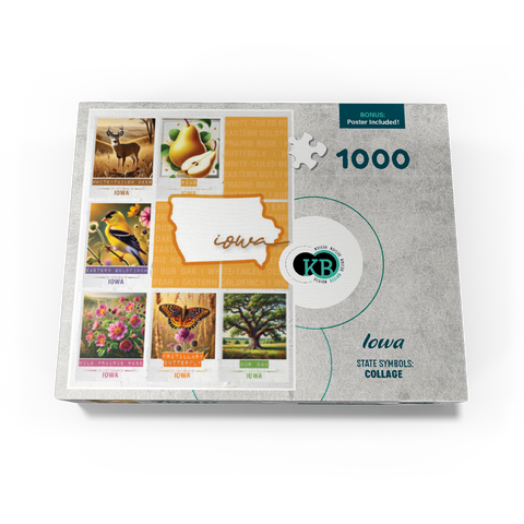 Iowa: State Symbols Poster 1000 Jigsaw Puzzle box view3
