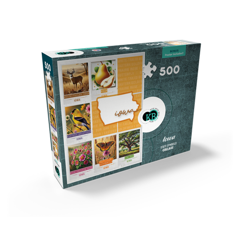 Iowa: State Symbols Poster 500 Jigsaw Puzzle box view2