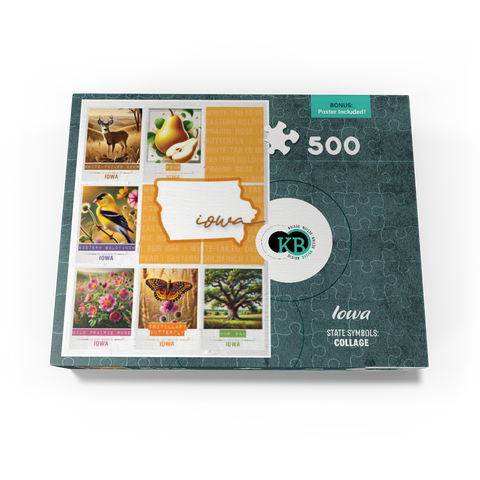 Iowa: State Symbols Poster 500 Jigsaw Puzzle box view3