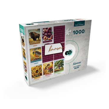 Kansas: State Symbols Poster 1000 Jigsaw Puzzle box view2