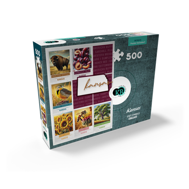 Kansas: State Symbols Poster 500 Jigsaw Puzzle box view2