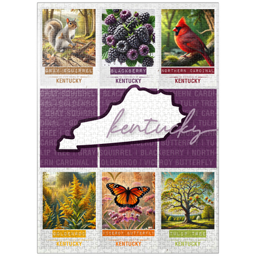 puzzleplate Kentucky: State Symbols Poster 1000 Jigsaw Puzzle