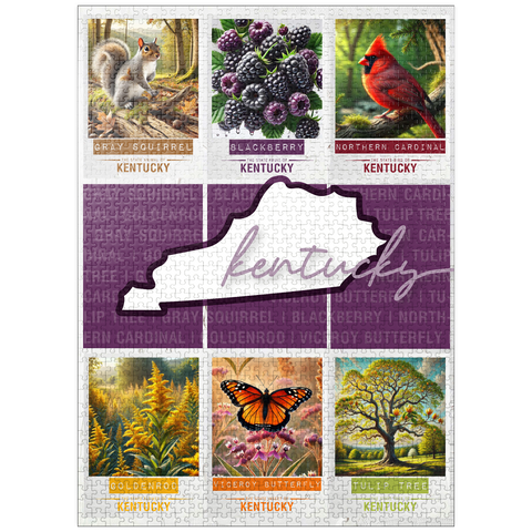 puzzleplate Kentucky: State Symbols Poster 1000 Jigsaw Puzzle