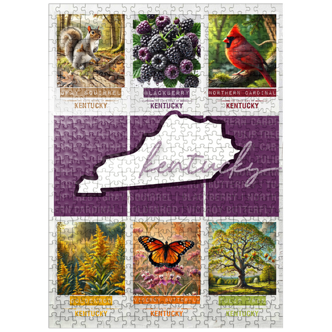 puzzleplate Kentucky: State Symbols Poster 500 Jigsaw Puzzle