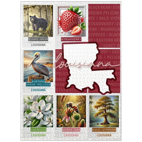 puzzleplate Louisiana: State Symbols Poster 1000 Jigsaw Puzzle