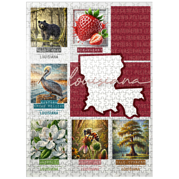 puzzleplate Louisiana: State Symbols Poster 500 Jigsaw Puzzle