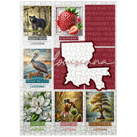 puzzleplate Louisiana: State Symbols Poster 500 Jigsaw Puzzle