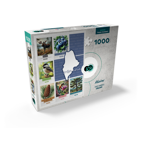 Maine: State Symbols Poster 1000 Jigsaw Puzzle box view2
