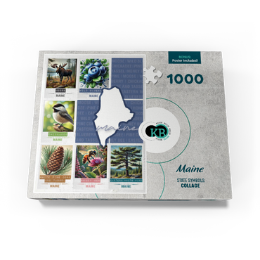 Maine: State Symbols Poster 1000 Jigsaw Puzzle box view3