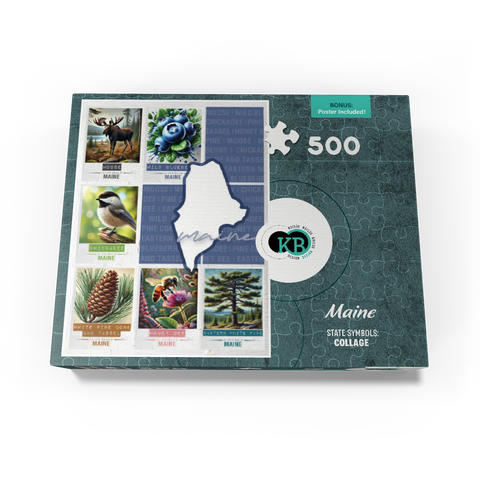 Maine: State Symbols Poster 500 Jigsaw Puzzle box view3