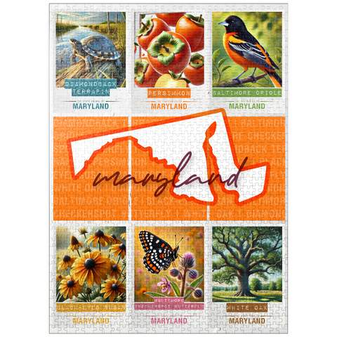 puzzleplate Maryland: State Symbols Poster 1000 Jigsaw Puzzle