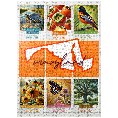 puzzleplate Maryland: State Symbols Poster 500 Jigsaw Puzzle