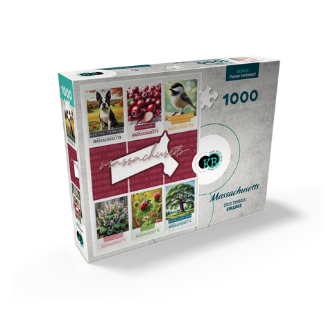 Massachusetts: State Symbols Poster 1000 Jigsaw Puzzle box view2