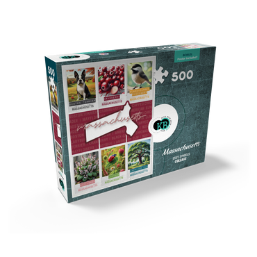 Massachusetts: State Symbols Poster 500 Jigsaw Puzzle box view2