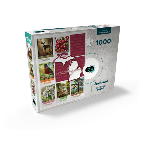 Michigan: State Symbols Poster 1000 Jigsaw Puzzle box view2
