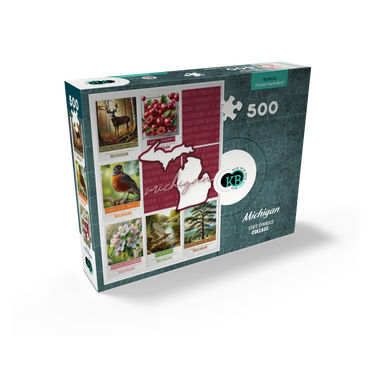 Michigan: State Symbols Poster 500 Jigsaw Puzzle box view2