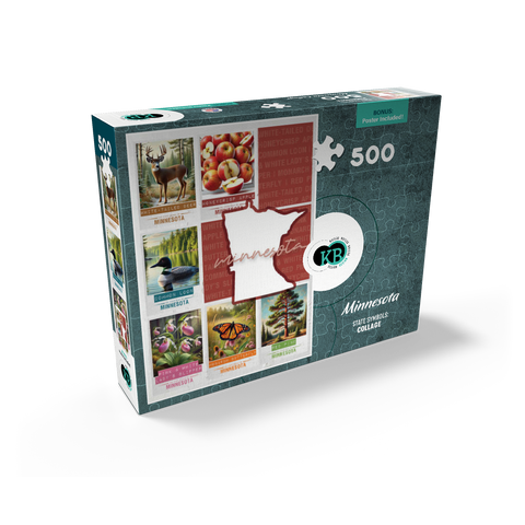 Minnesota: State Symbols Poster 500 Jigsaw Puzzle box view2