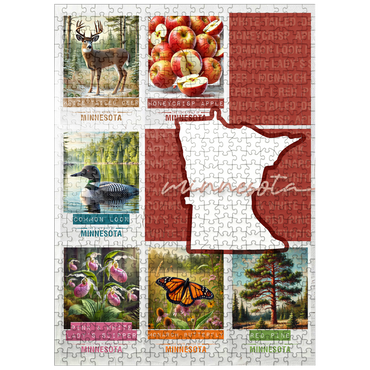 puzzleplate Minnesota: State Symbols Poster 500 Jigsaw Puzzle
