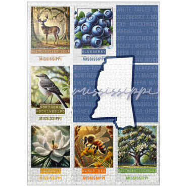 puzzleplate Mississippi: State Symbols Poster 1000 Jigsaw Puzzle
