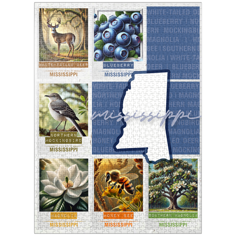 puzzleplate Mississippi: State Symbols Poster 1000 Jigsaw Puzzle