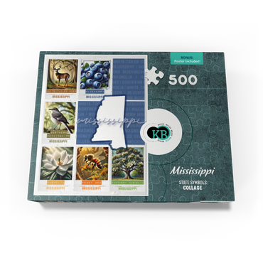 Mississippi: State Symbols Poster 500 Jigsaw Puzzle box view3