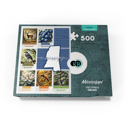 Mississippi: State Symbols Poster 500 Jigsaw Puzzle box view3