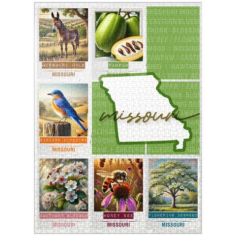 puzzleplate Missouri: State Symbols Poster 1000 Jigsaw Puzzle